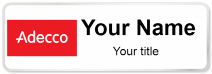 Custom name badges for Adecco