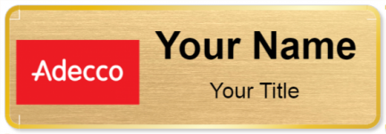 Custom name badges for Adecco