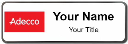Custom name badges for Adecco