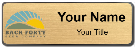 Custom name badges for Back Forty Beer Company
