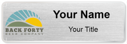 Custom name badges for Back Forty Beer Company