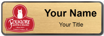 Custom name badges for Folklore Brewing and Meadery