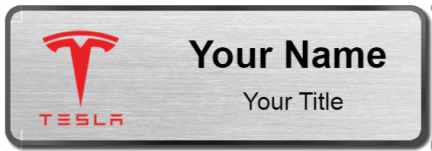 Custom name badges for Tesla