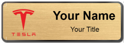Custom name badges for Tesla