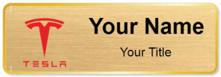 Custom name badges for Tesla