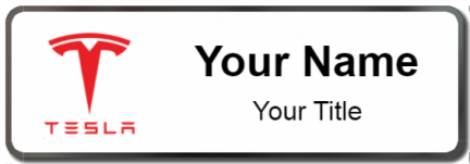 Custom name badges for Tesla