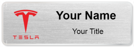 Custom name badges for Tesla