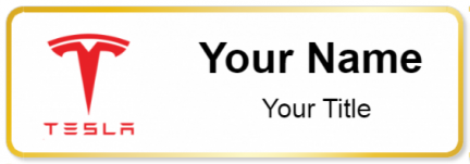 Custom name badges for Tesla