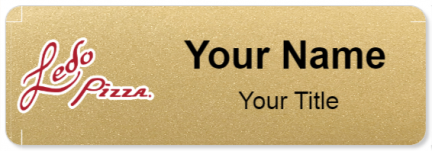 Custom name badges for Ledo pizza