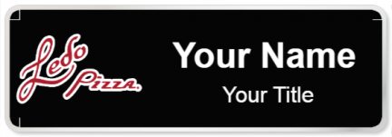 Custom name badges for Ledo pizza