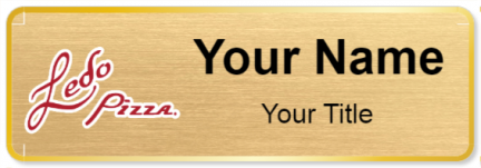Custom name badges for Ledo pizza
