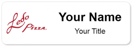 Custom name badges for Ledo pizza