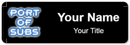 Custom name badges for Port Of Subs