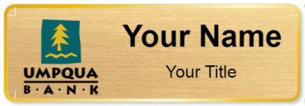 Custom name badges for Umpqua Bank