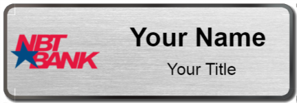Custom name badges for NBT Bank