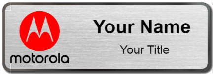 Custom name badges for Motorola