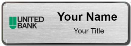 Custom name badges for United Bank