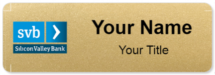 Custom name badges for Silicon Vally Bank