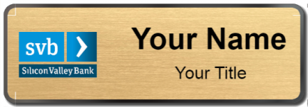 Custom name badges for Silicon Vally Bank