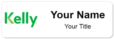 Custom name badges for Kelly Services