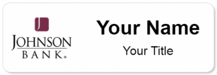 Custom name badges for Johnson Bank