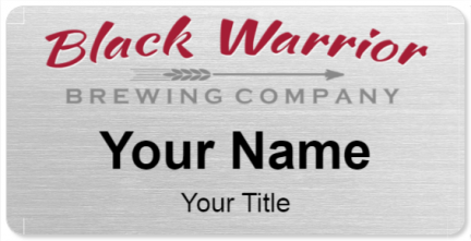 Custom name badges for Black Warrior Brewing Company