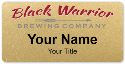 Custom name badges for Black Warrior Brewing Company