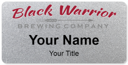 Custom name badges for Black Warrior Brewing Company
