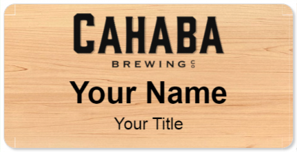 Custom name badges for Cahaba Brewing Company