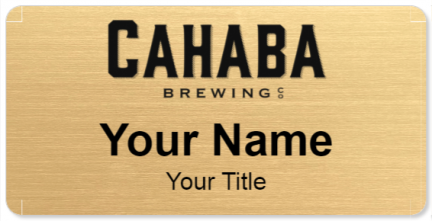 Custom name badges for Cahaba Brewing Company