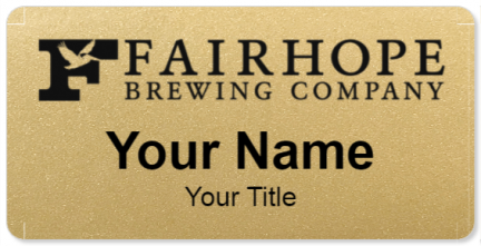 Custom name badges for Fairhope Brewing Company