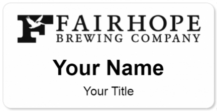 Custom name badges for Fairhope Brewing Company