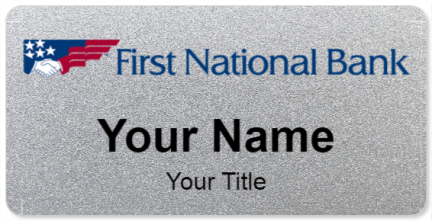 Custom name badges for First National Bank