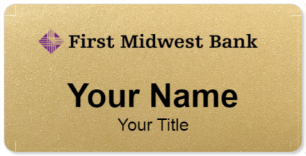 Custom name badges for First Midwest Bank
