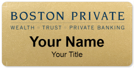 Custom name badges for Boston Private bank
