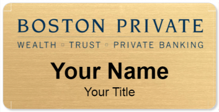 Custom name badges for Boston Private bank