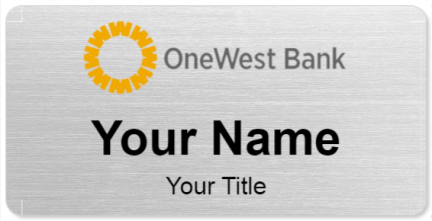 Custom name badges for OneWest Bank