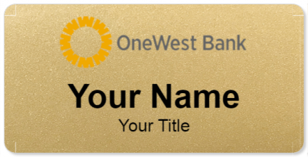 Custom name badges for OneWest Bank
