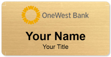 Custom name badges for OneWest Bank