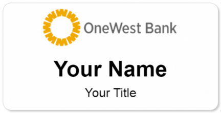 Custom name badges for OneWest Bank