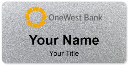 Custom name badges for OneWest Bank