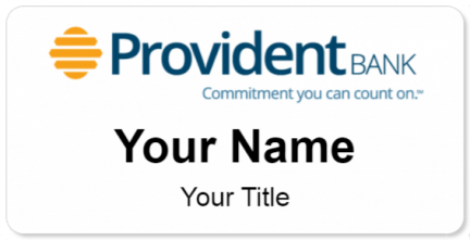Custom name badges for Provident Bank of New Jersey