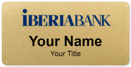 Custom name badges for Iberia Bank