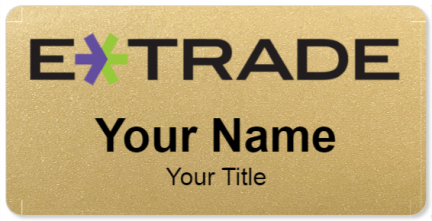 Custom name badges for Etrade