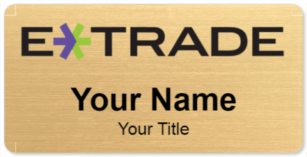 Custom name badges for Etrade