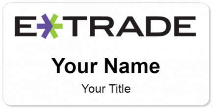 Custom name badges for Etrade