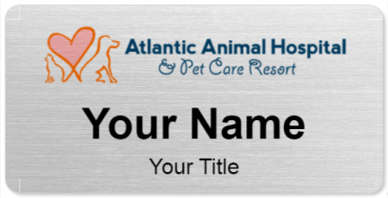 Custom name badges for Atlantic animal hospital & pet care resort