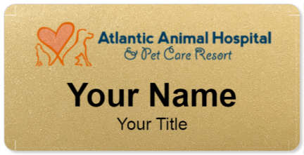 Custom name badges for Atlantic animal hospital & pet care resort