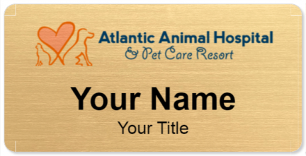 Custom name badges for Atlantic animal hospital & pet care resort