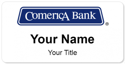 Custom name badges for Comerica Bank